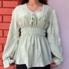 P304elasticatedlightgreentop