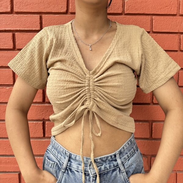 P7005CreamLaceUpTop
