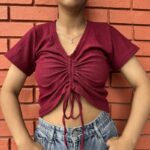 P7005RedLaceUpTop