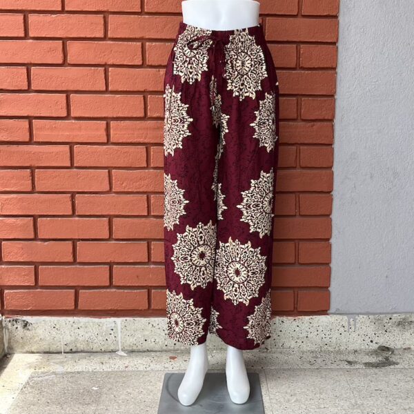 P7014MaroonPrintedPlazo