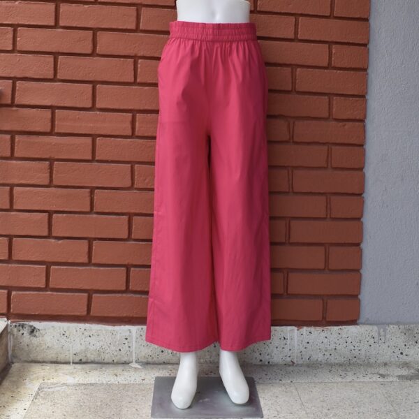 P2001PinkTwillFlarePlazo