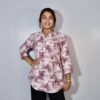 P3010PeachPrintedTops