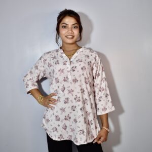 P3010PinkPrintedTops